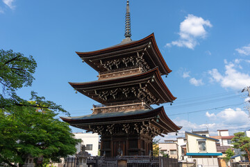 Three-story Pagoda at Hida Kokubun-ji Temple in Takayama
