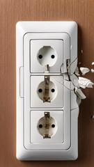 The light switch is broken or there's no sound