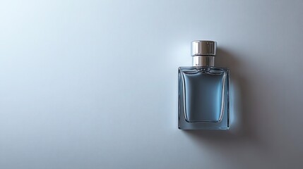 Isolated Blank Cosmetic Bottle with Silver Cap on White Background