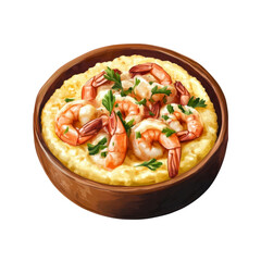 Delicious Shrimp and Grits in a Rustic Bowl