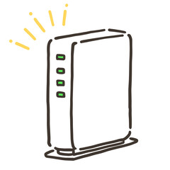 wifiルーターのイラスト