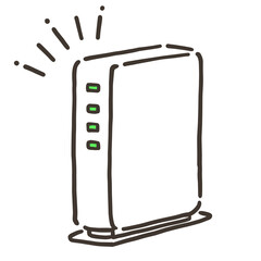 wifiルーターのイラスト