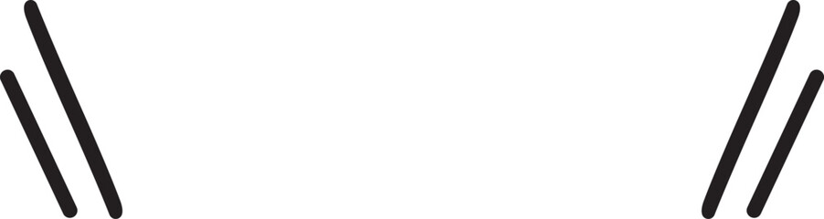 二本線のシンプルな手書きの吹き出し