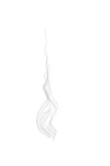 A single realistic wispy smoke plume on a transparent background, perfect for overlays.