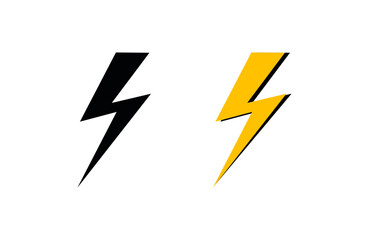 lightning bolt Thunderbolt  in black and yellow
