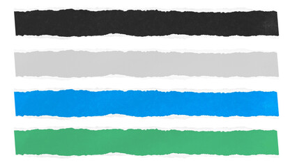 手でちぎったリアルな紙の質感が特徴のテロップベースセット　背景透過素材