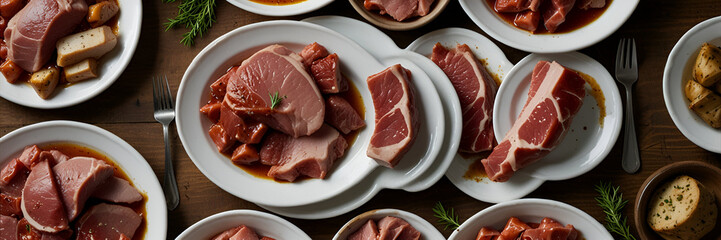 piece of meats in a plate,generative.ai