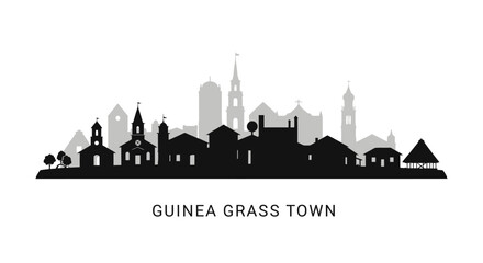 Guinea Grass Town Skyline.