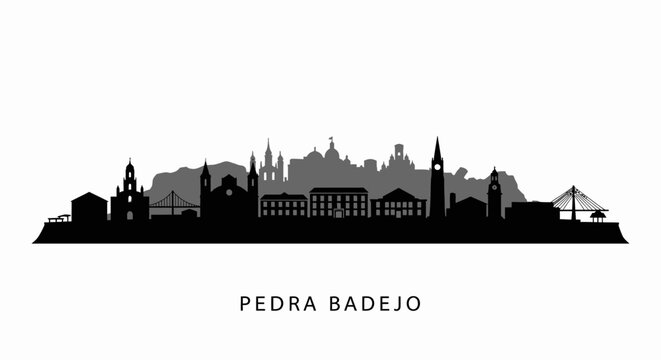 Pedra Badejo Silhouette Cape Verde skyline.