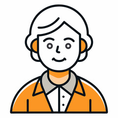 vector illustration of an orange man