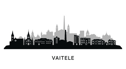 Obraz premium Vaitele Skyline Samoa Cityscape Silhouette.