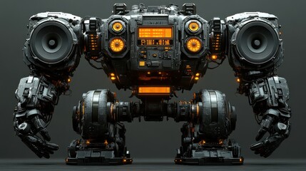 Fototapeta premium Cybernetic DJ robot