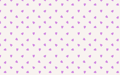 Seamless pattern with cute purple hearts on a light background. Perfect for romantic designs, Valentine's Day, textiles, digital paper, and gift wrap