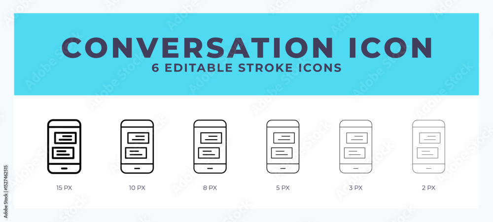 Fototapete conversation icon. regular line. thin line. bold line. vector illustration.