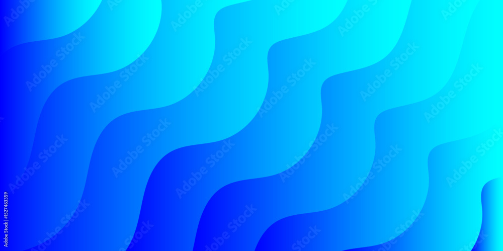Poster Abstract gradient background with undulating wave-like patterns in shades of blue. Smooth, flowing, vertical wavy lines. Calm, modern, and visually pleasing, with a strong aquatic and futuristic feel.