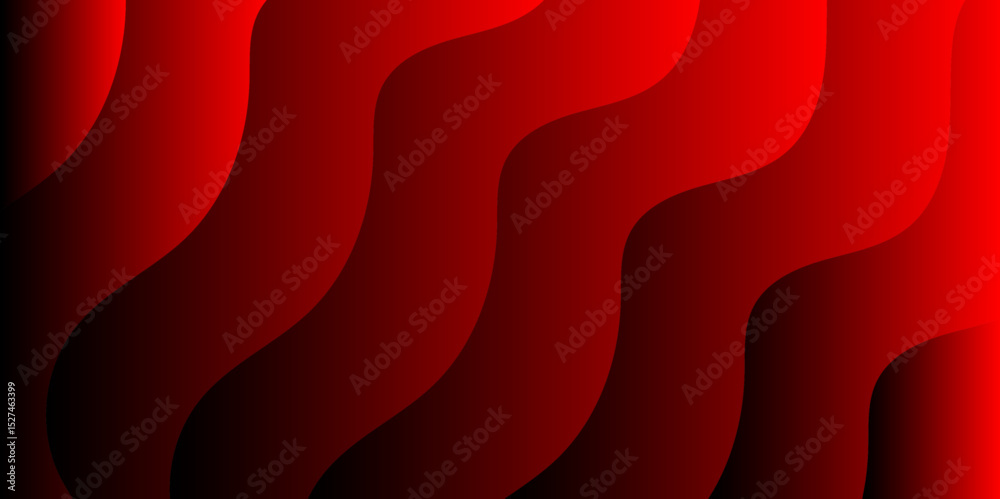 Aufkleber Abstract gradient background with undulating wave-like patterns in shades of red. Smooth, flowing, vertical wavy lines. Calm, modern, and visually pleasing, with a strong aquatic and futuristic feel.