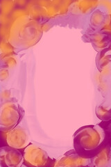 frame made of pink roses