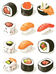 Japanese food vector art