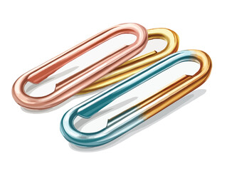 paper clips isolated on white background
