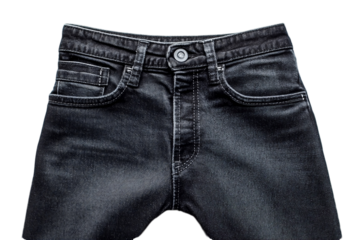 Black jeans folded in fashion display