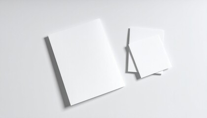Blank Brochure Mockup: Clean White Paper Design for Branding Presentation.