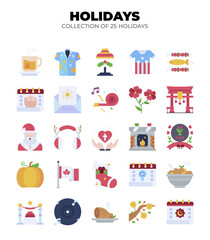 Collection of 25 Holidays. Festive Events. Celebrations. and Traditions