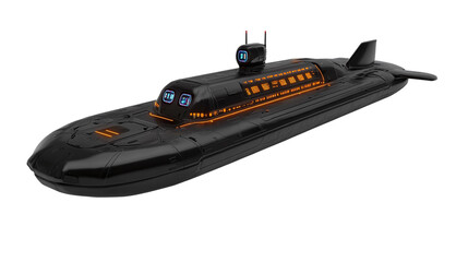 Naklejka premium Advanced Underwater Vessel 3D Model