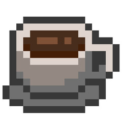 Pixel coffee cup 