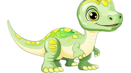 Fototapeta premium Cute Prehistoric Baby Reptile Illustration