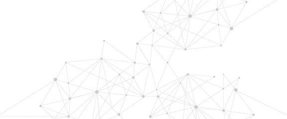 Vector modern line art with Technology connecting lines with dots