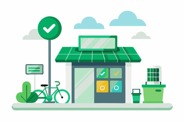 green business terminal solar icon