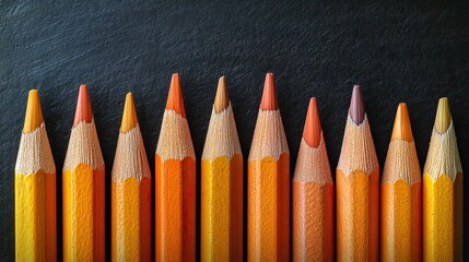 Pencils and Books on Chalkboard Background for Education, Learning, or Classroom Concept