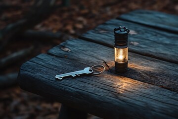key chain wih small flashlight