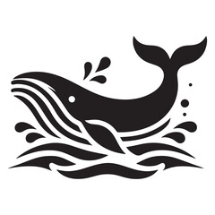 Majestic Whale Vector Illustration
