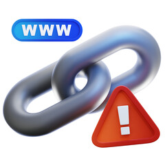 3D Illustration of Suspicious Hyperlink