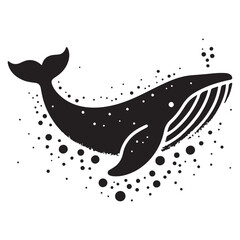 Majestic Whale Vector Illustration