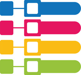 Obraz premium Step-by-Step Process Timeline Infographic with Square Corner Elements