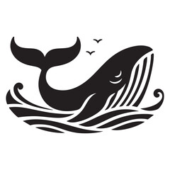 Majestic Whale Vector Illustration