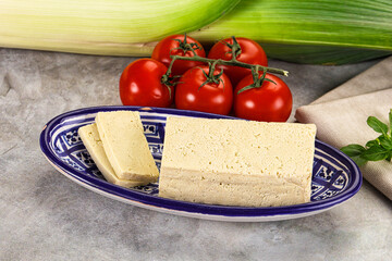 Soya vegan tofu cheese brick