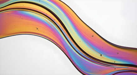 Vibrant Holographic Abstract Wave Background