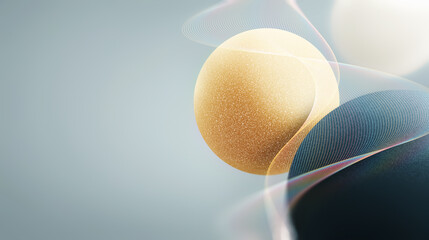 Smooth and Vibrant Abstract Design With Floating Sphere