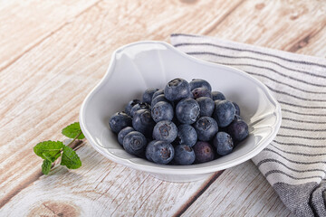 Raw ripe sweet and juicy blueberry