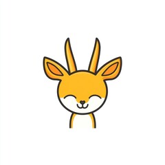 Cute cartoon gazelle (1)
