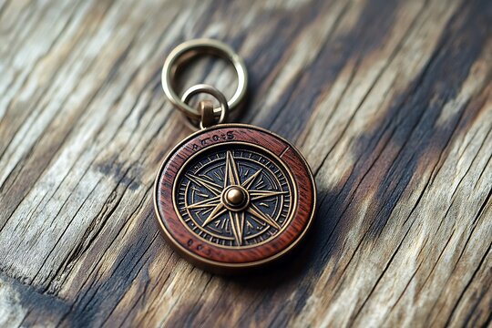 campass shaped keychain