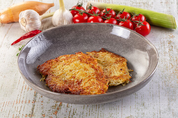 Golden fried potato pancake - Draniki