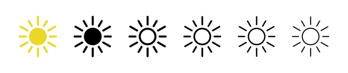 Sun icon. The sun different style icon set.