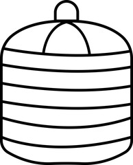 storage tank icon, The cylindrical structure showcases a weathered texture, hinting at a history of storage and industry, Modern outline tank logo concept, vector design template elements icons,