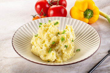 Mashed potato with green onion