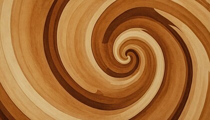 A close up of a chocolate frosted swirl

