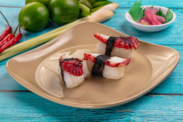 Japanese cuisine - sushi with octopus